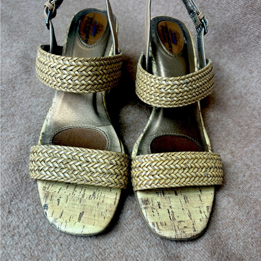 Life stride memory foam wedge sandals